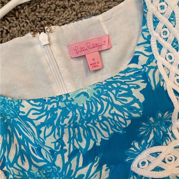 Lily Pulitzer Blue and White Retired Print Size 4 Dress - Picture 1 of 5